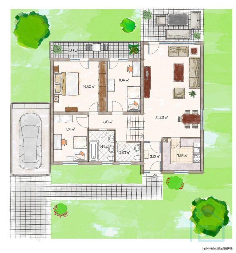 Erdgeschoss und Obergeschoss