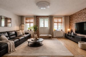 Wohnzimmer mit KI erstellt