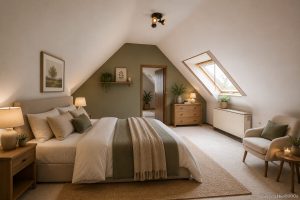 Schlafzimmer mit KI eingerichtet